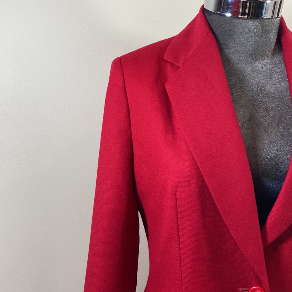 Classiques Entier Wool Red Jacket Size M B1d - image 8
